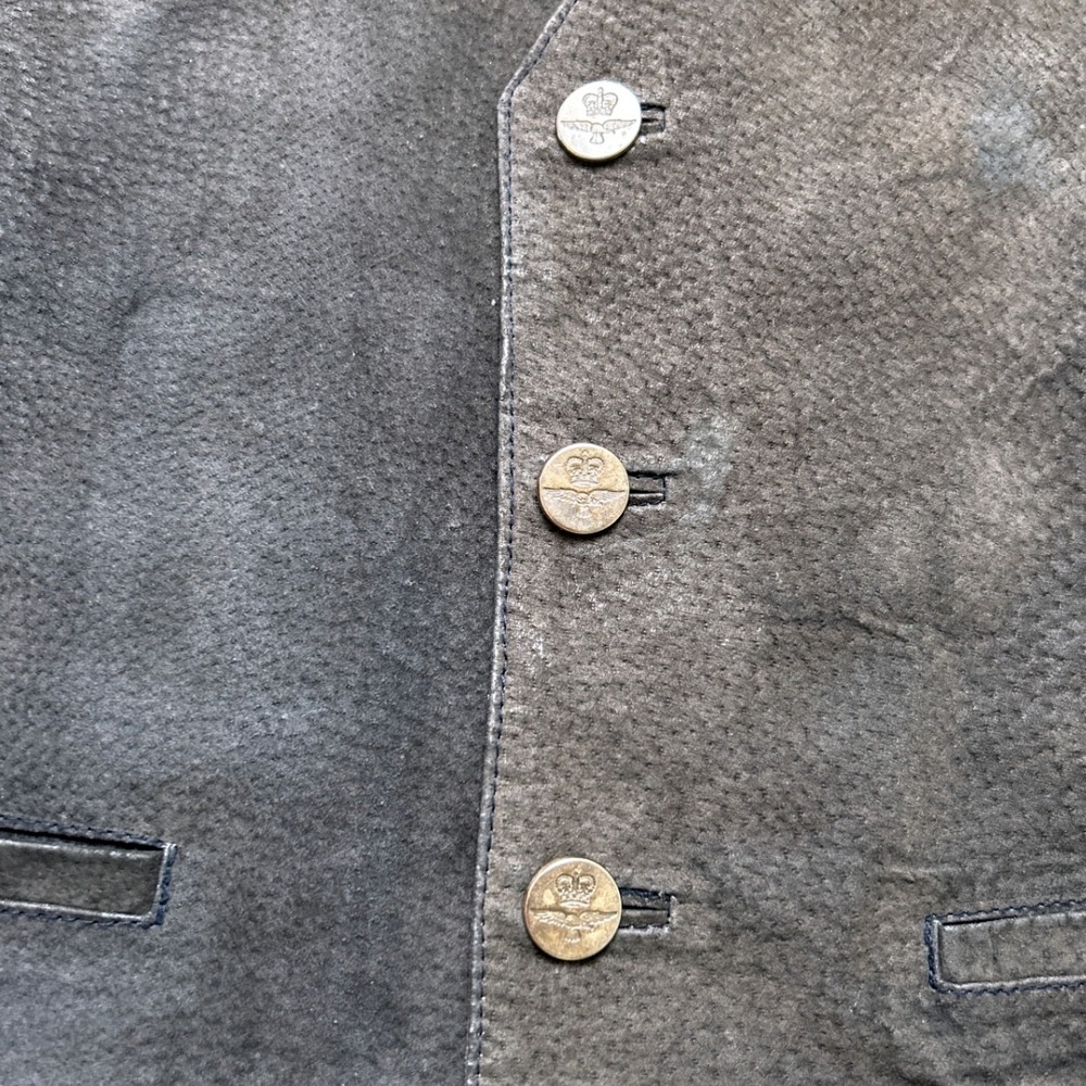 Faded Glory Men Vintage Suede Leather Cinch Back Button Front Vest Size XL Black - Picture 4 of 9
